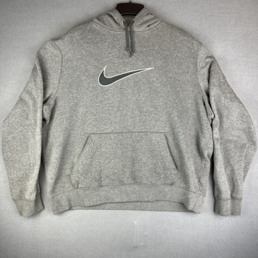 Vintage Y2K Nike Hoodie BIG Center Swoosh Sz XXL ORANGE TAG Nike Athletic Depart
